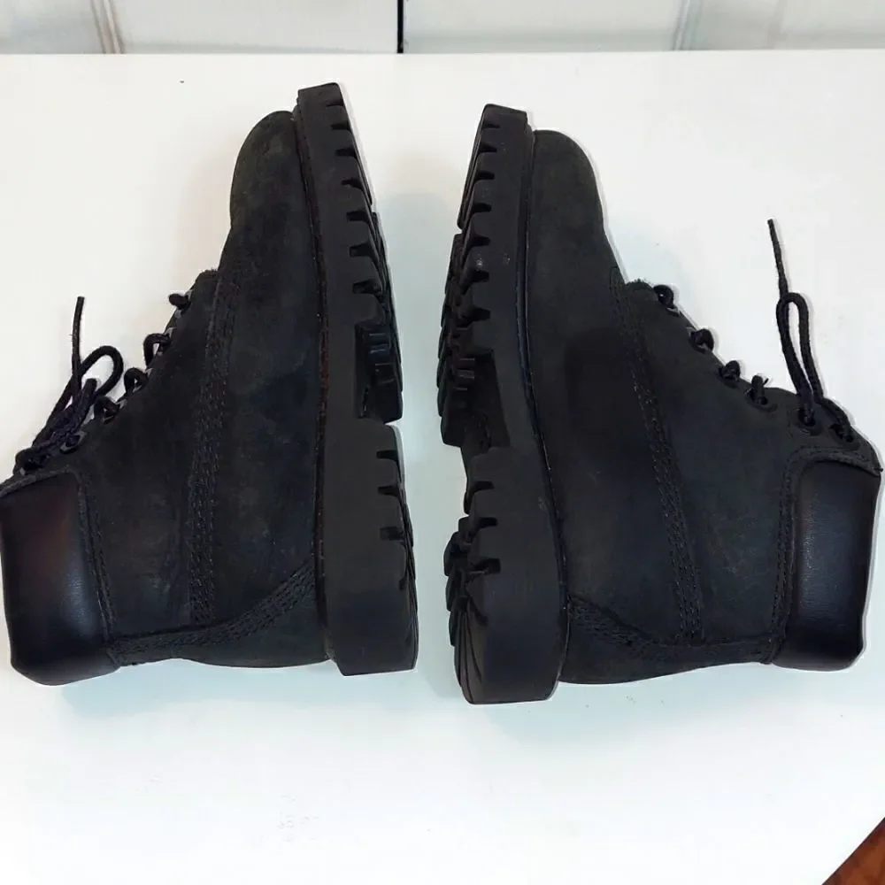 Timberland Black Nubuck Leather Boots Sz 9